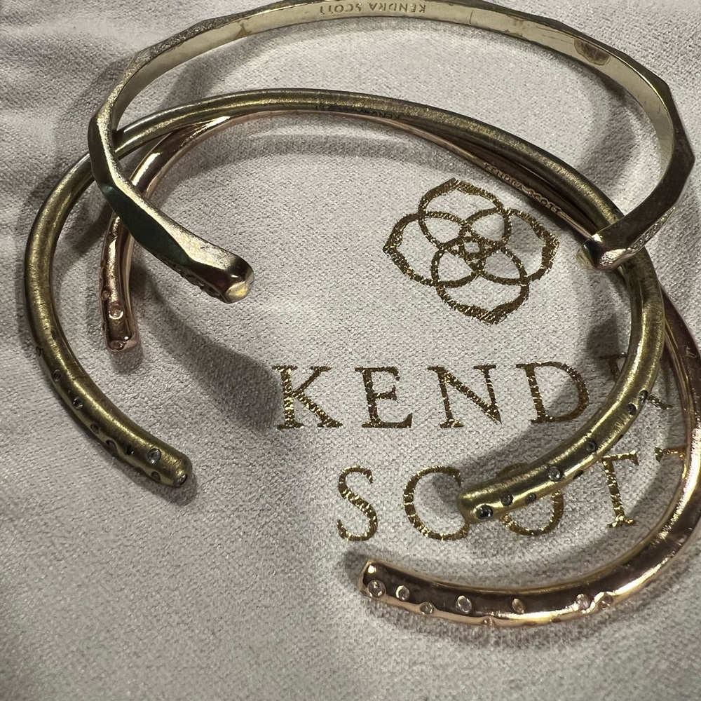Kendra Scott Gold and Silver Open Cuff Bracelets